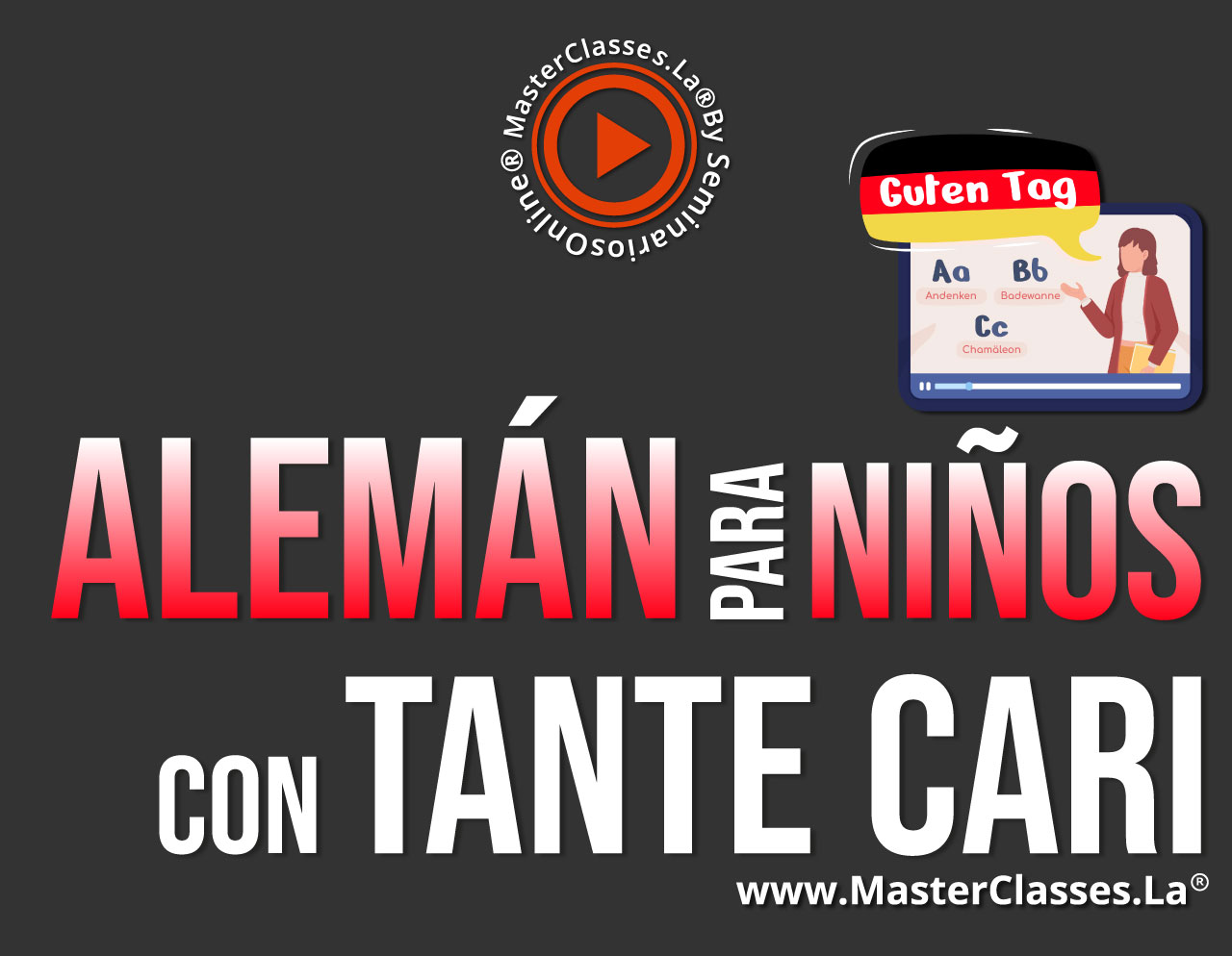 Banner Aleman para Ninos con Tante Cari curso online, idioma Aleman para ninos